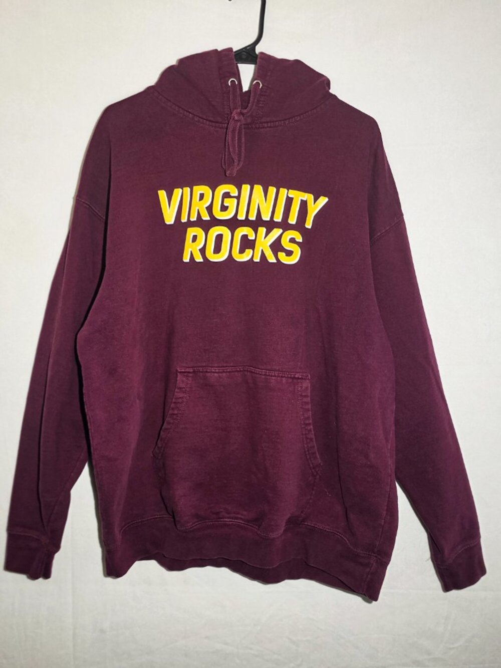 Danny Dunkin XL Virginity Hoodie Burgundy slightly used unisex